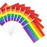 Tęczowa flaga na patyczku 50 szt LGBT
