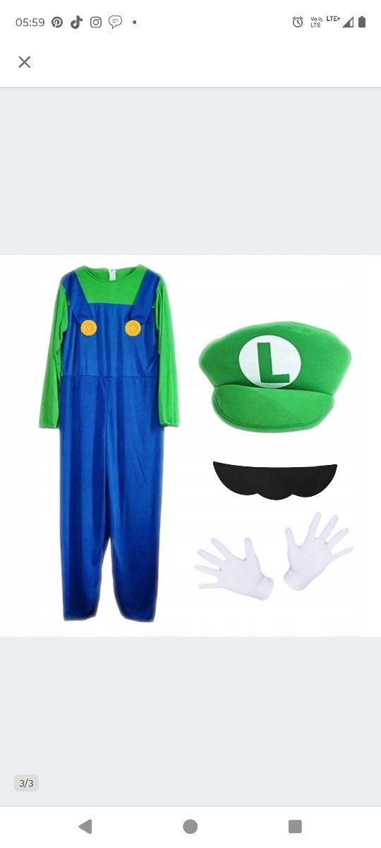 Strój Luigi 122/128