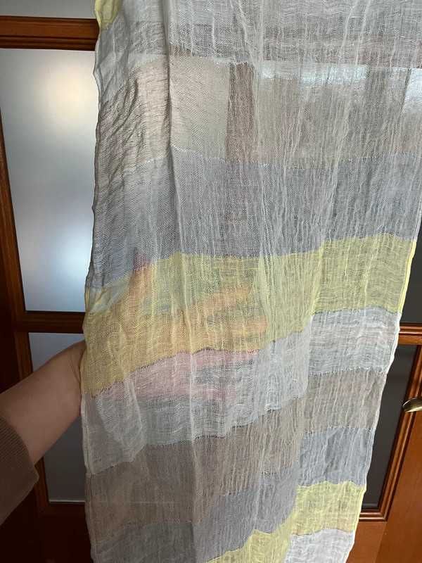 szalik szal apaszka w kratkę checked scarf basic minimal