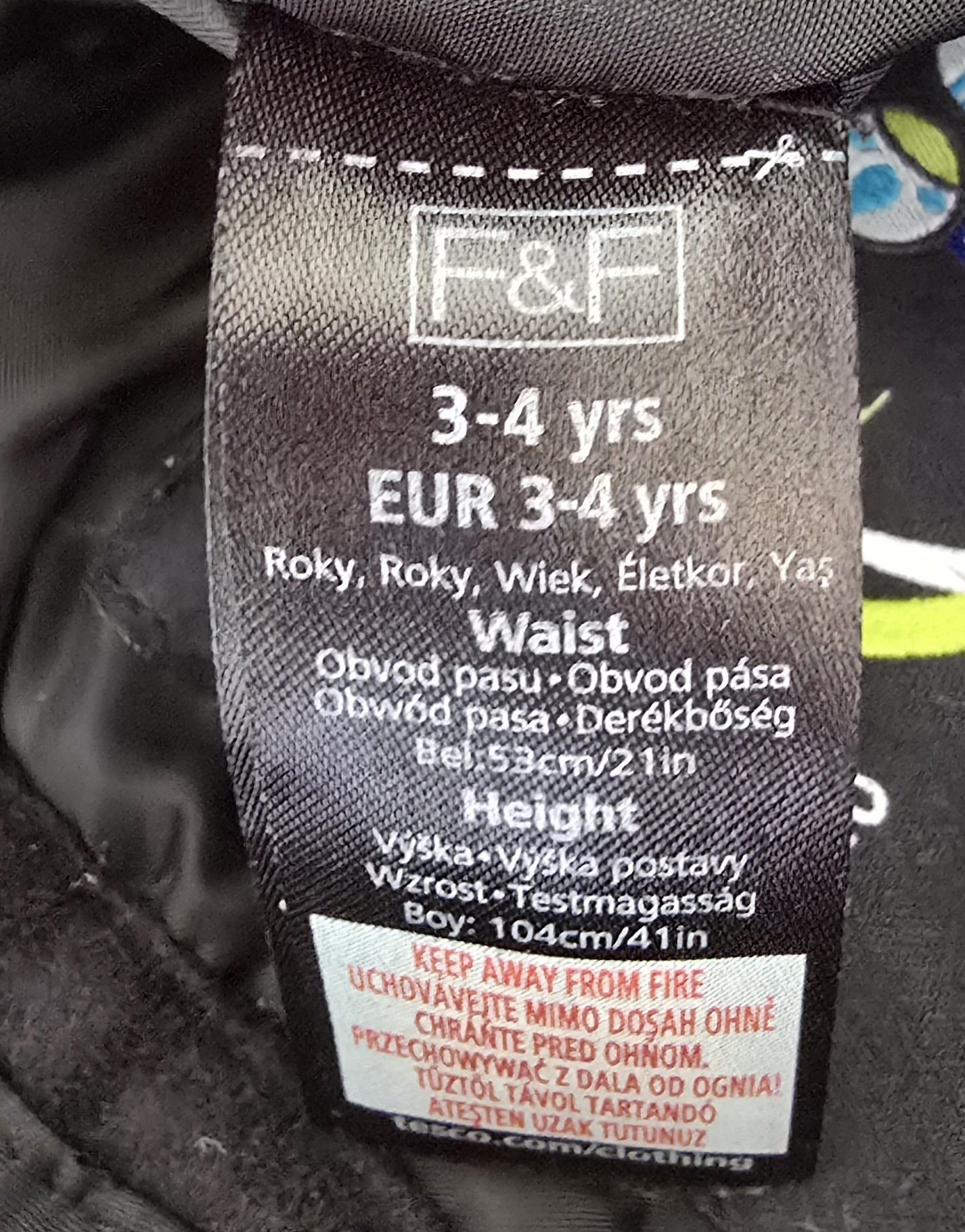F&F-spodnie zimowe/narciarskie dla chłopca r.104cm