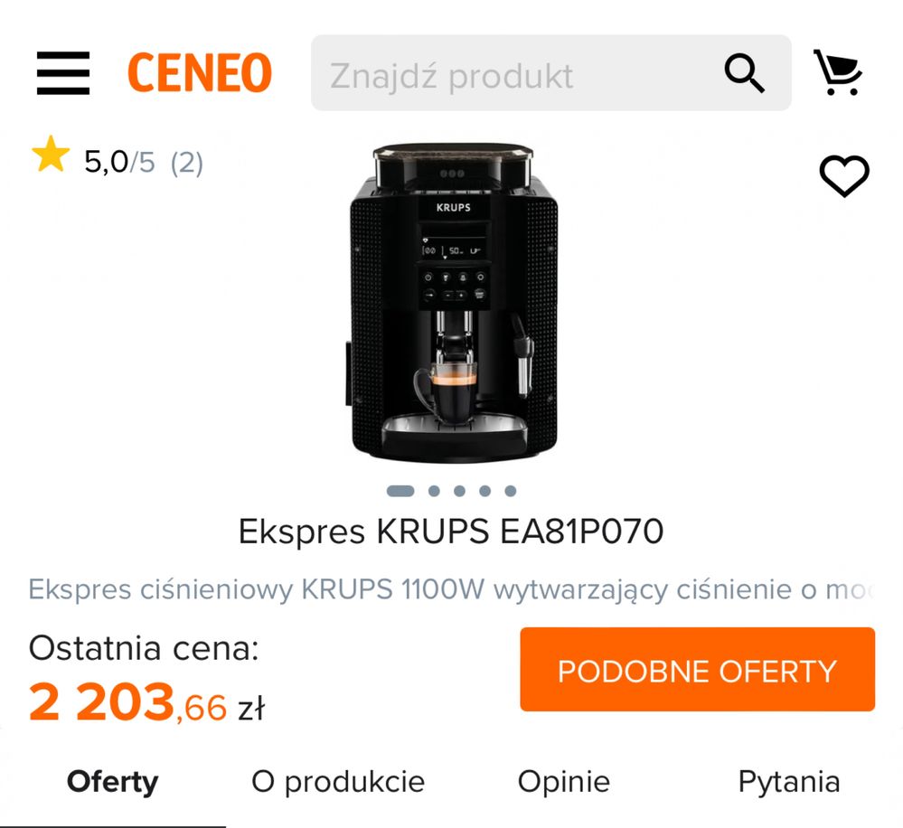 Automatczny ekspres do kawy KRUPS EA8100