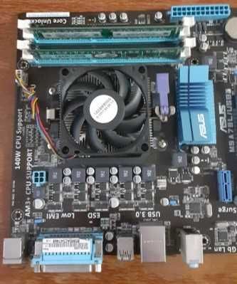 Материнська плата: Asus M5A78L/USB3 +AMD Athlon II(3100 МГц) + RAM 6ГБ