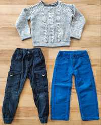 Ubranka dla chłopca spodnie cargo Lupillu 98