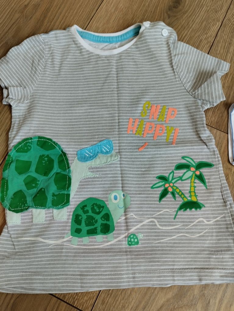 Bluzka t shirt koszulka 2pack 86 chłopiece