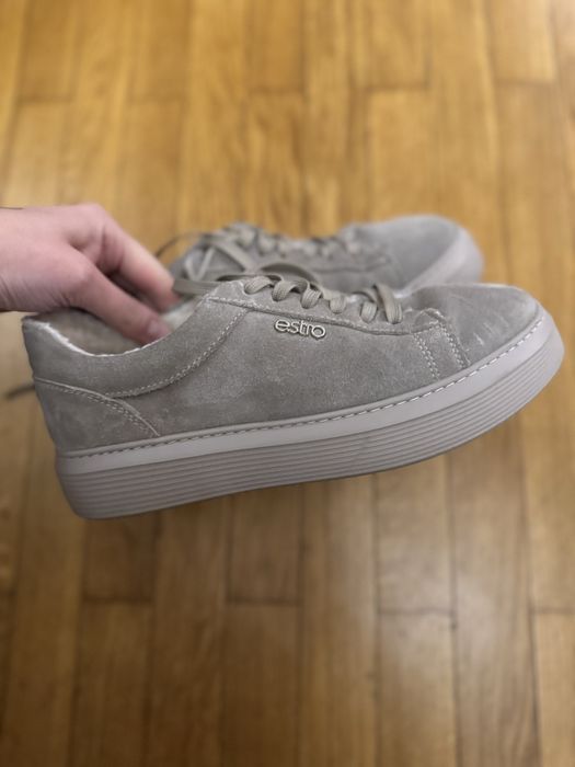 Натуральні замшеві кеди, утепленні, estro