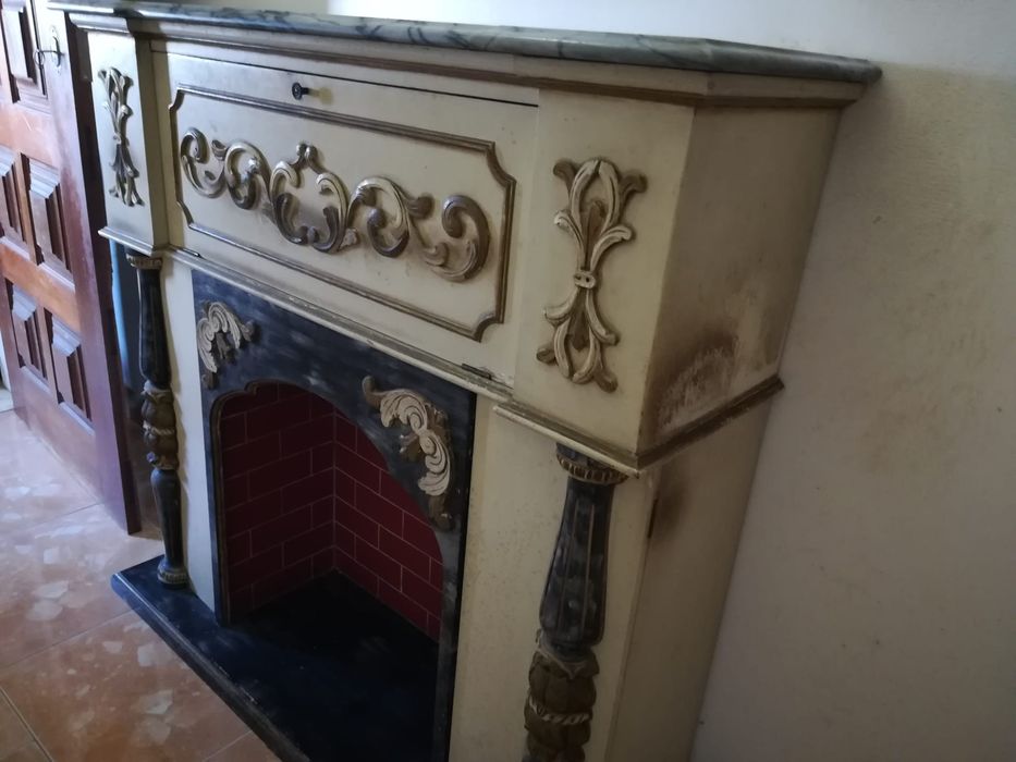 Lareira Falsa Pedra Mármore Móvel