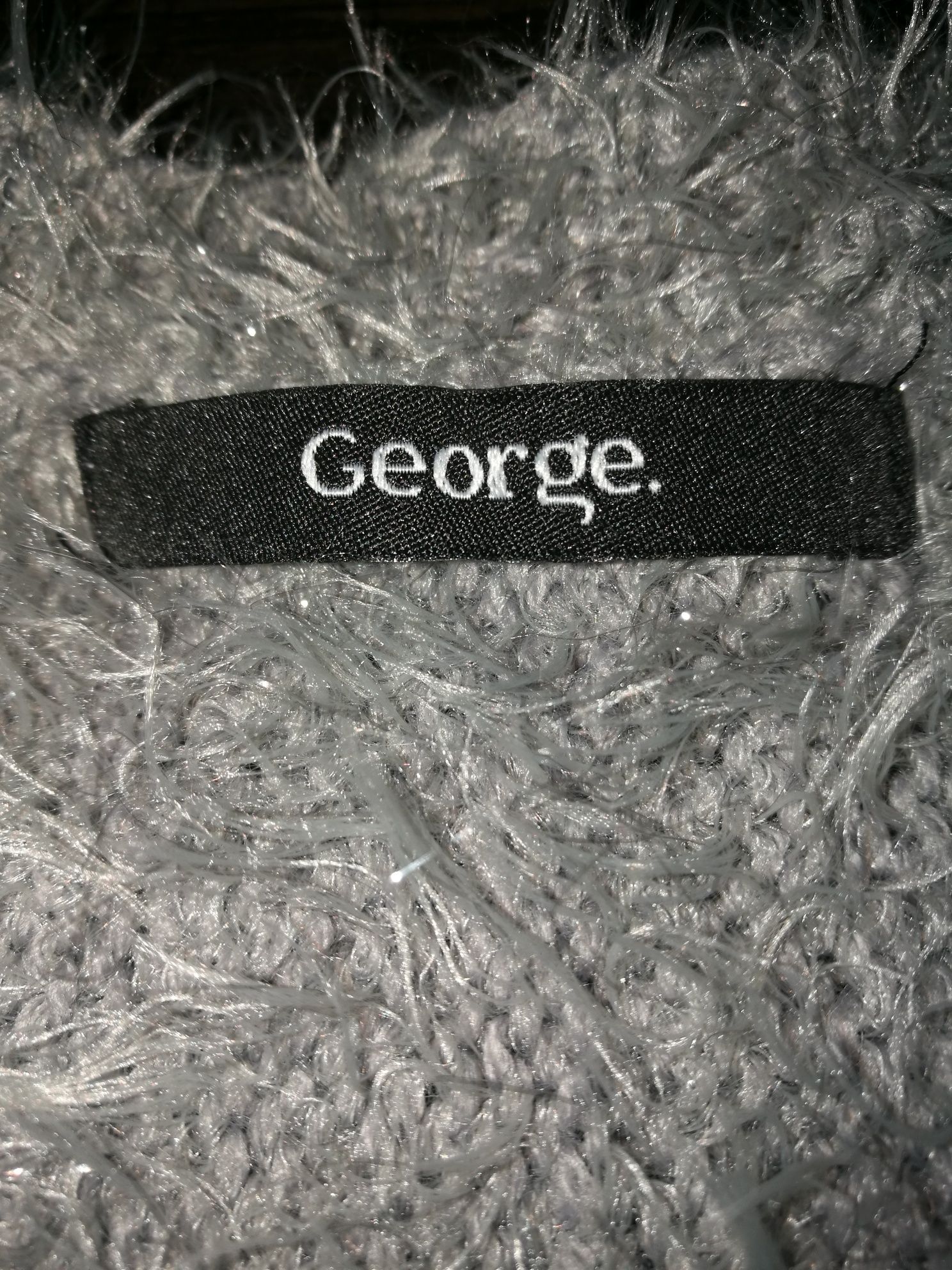 Sweter George siwy błyszczący rozmiar 50