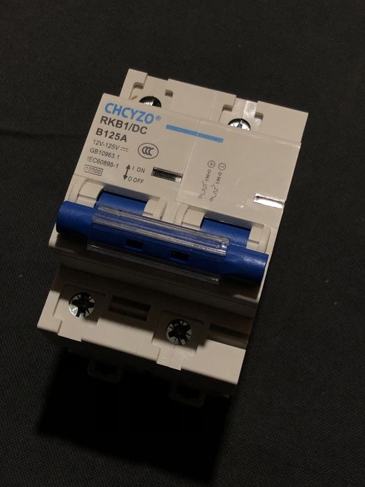 Автомат вимикач постійного струму 125А 12-125V RKB1 DC двополюсний