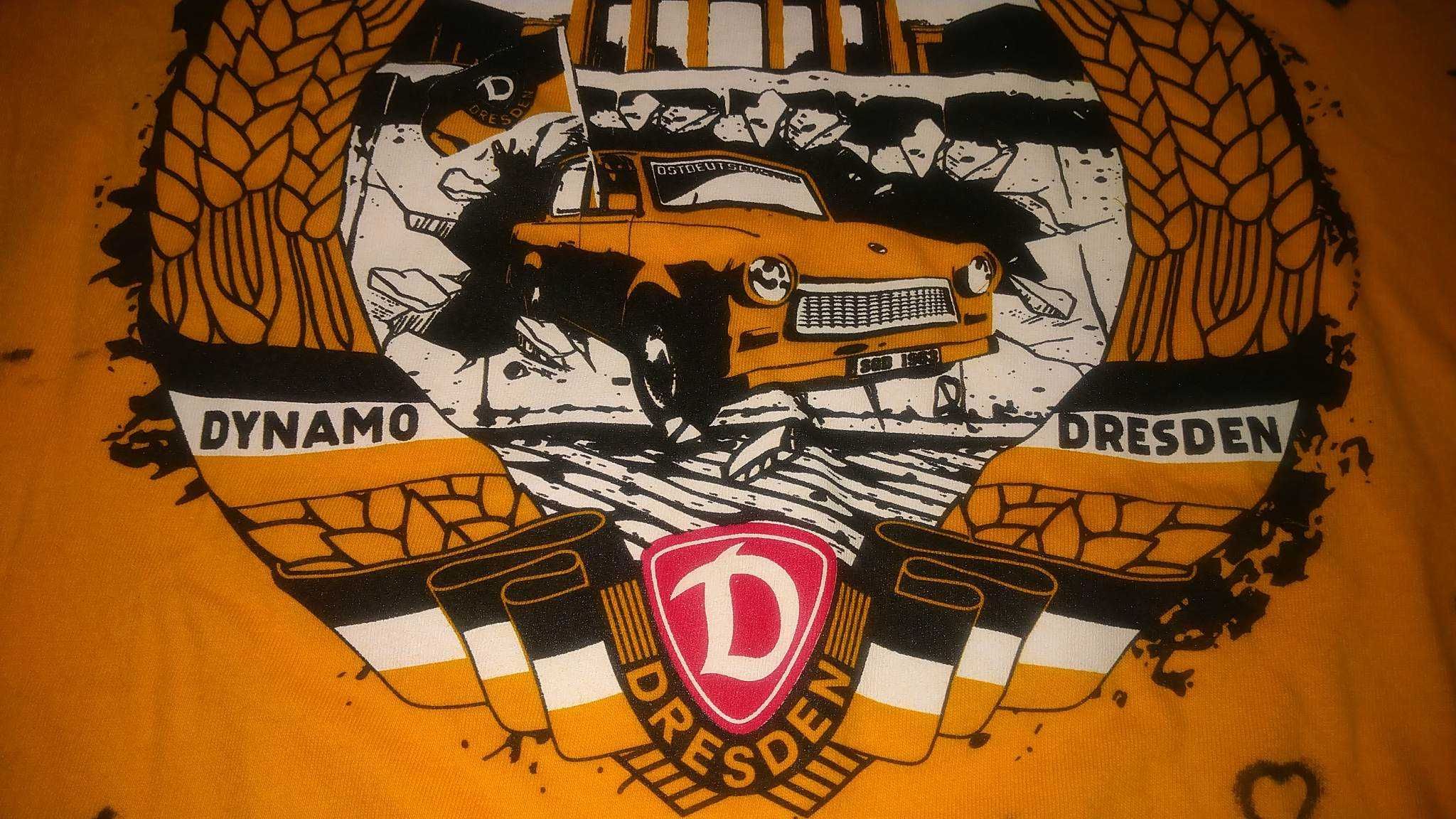 Koszulka T-Shirt SG Dynamo Dresden Drezno NOWA z Podpisami UNIKAT XL