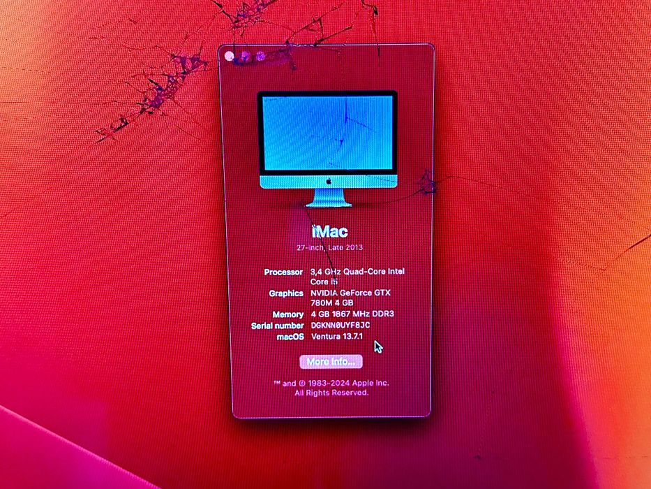 iMac 27 (Late 2013) i5 3,4GHz / GTX 780M 4GB / SSD 128GB