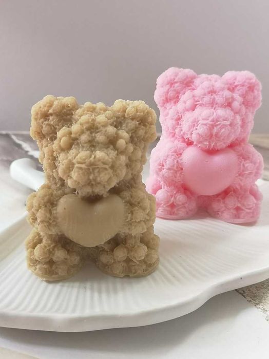 Mydlany miś z sercem podziękowanie upominek Urodziny Dzień Dziecka