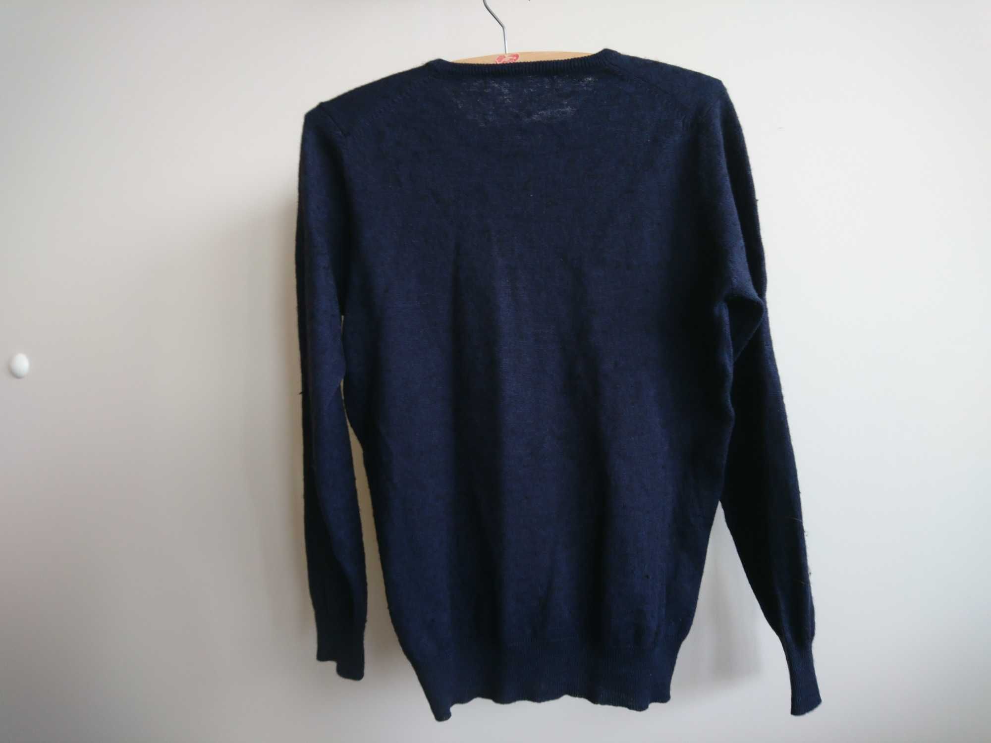 Sweter męski granatowy cienki