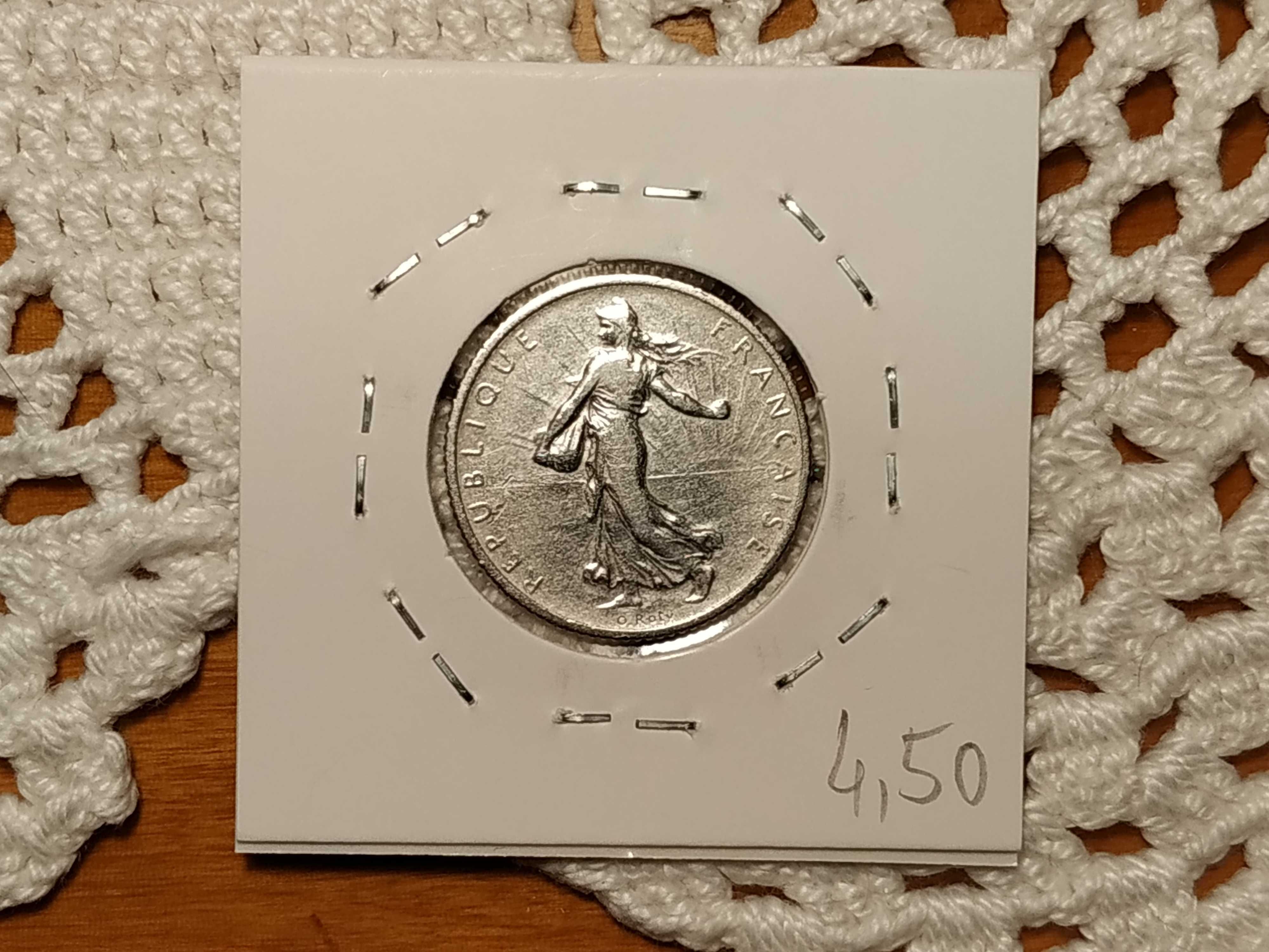 França - moeda em prata de 1 franco de 1913