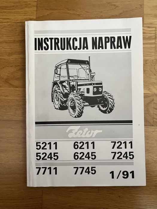Instrukcja napraw ciągników Zetor. 1 wydanie- 1991. Po polsku, nowa