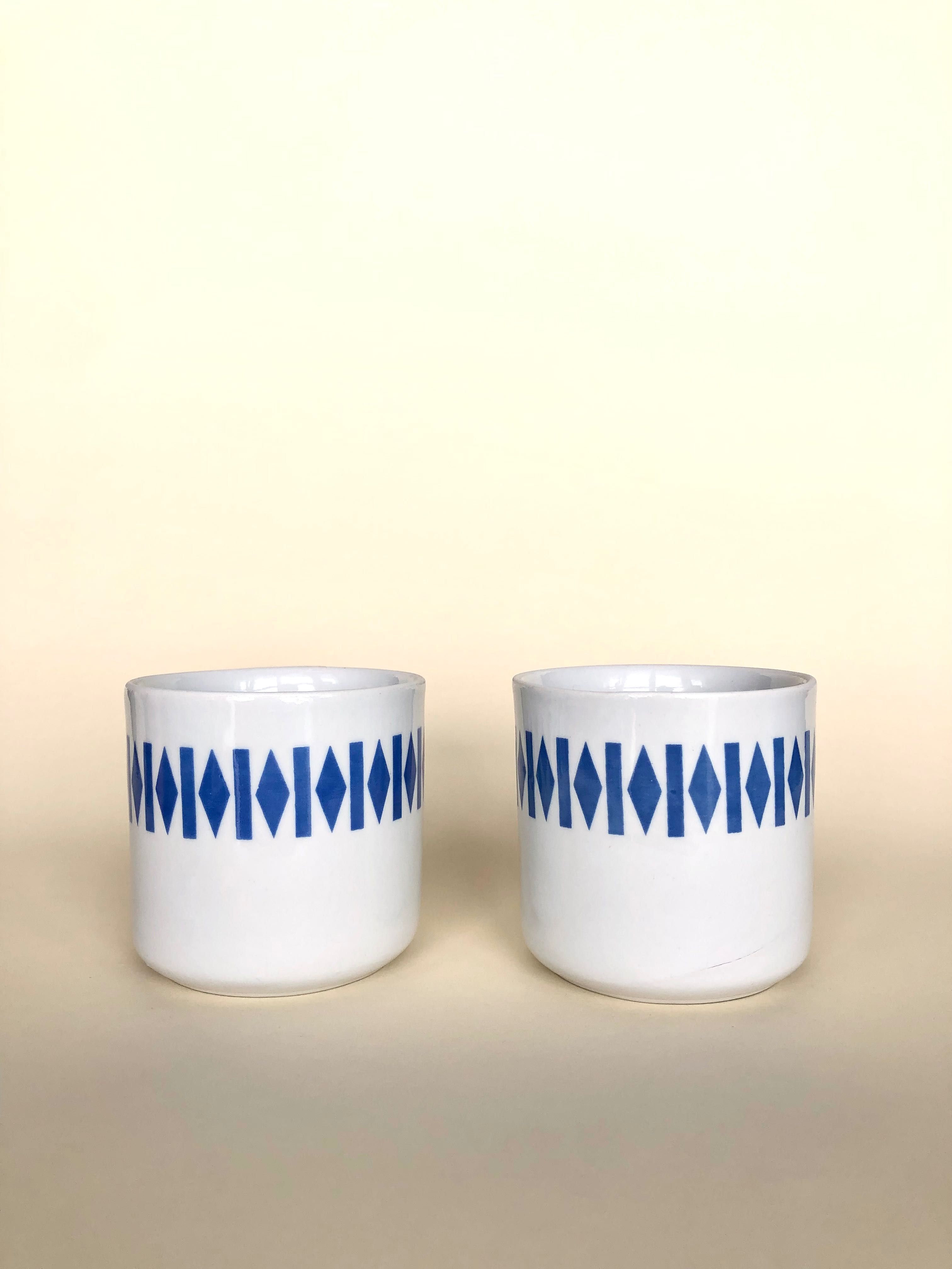 Kubki Chodzież, PRL, made in Poland, porcelit