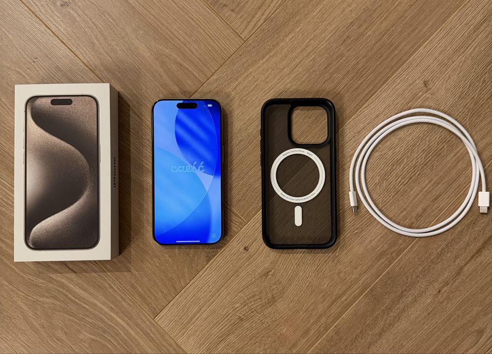 iPhone 15 Pro 128 GB Tytan Naturalny, BDB+