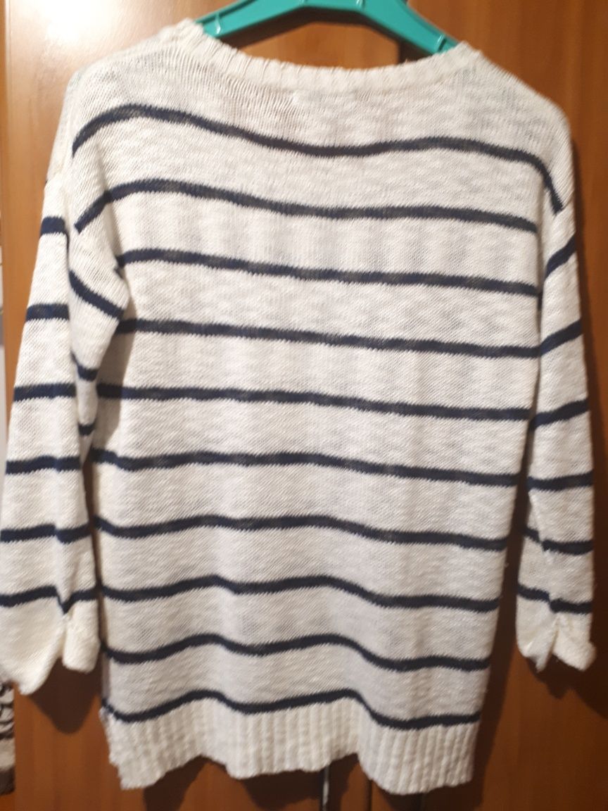 sweter w paski Dunnes roz s