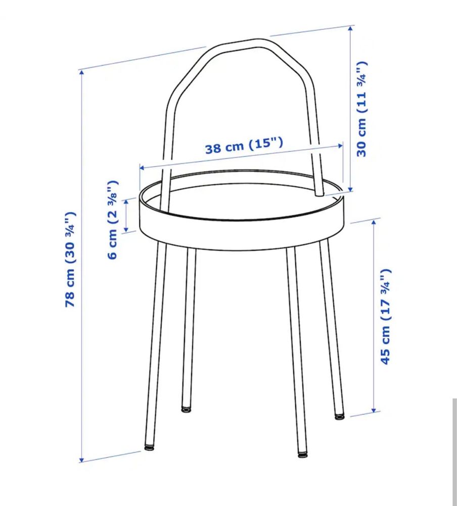 Stolik IKEA drewniany Boho, do ogrodu, kawowy, do sypialni