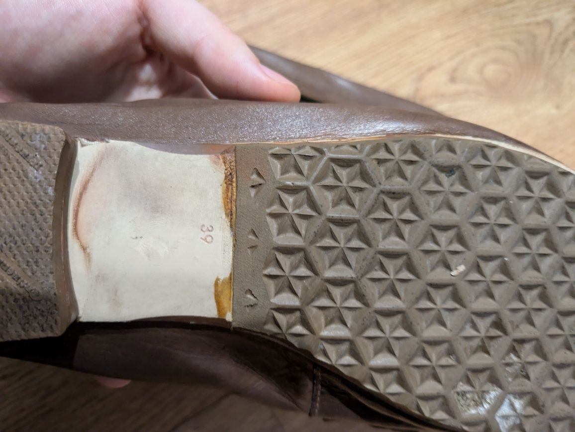 Buty mokasyny 39 brązowe vintage