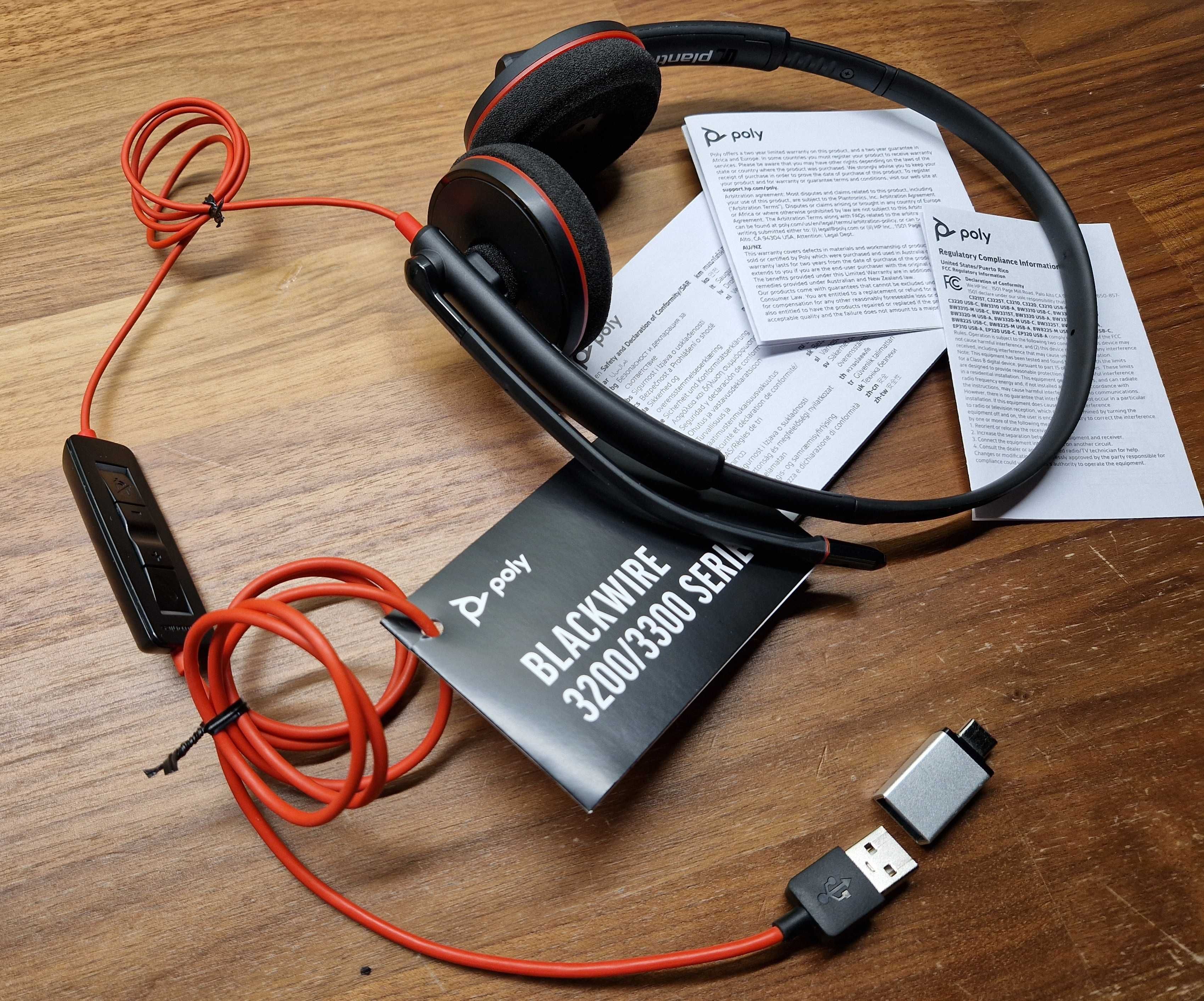 Słuchawki z mikrofonem Plantronics Blackwire C3220 USB-A USB-C