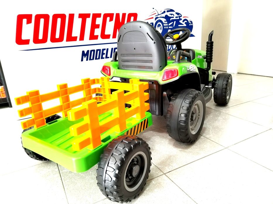 Trator Elétrico infantil 12v rodas de borracha