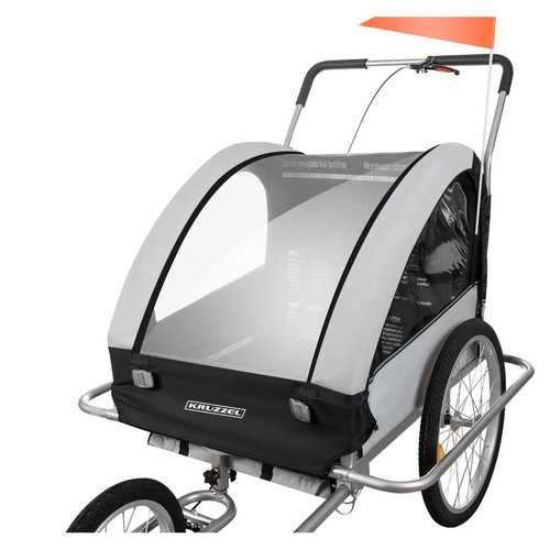 Przyczepka rowerowa 3w1 dla dzieci jogger 2 osobowa transportowa