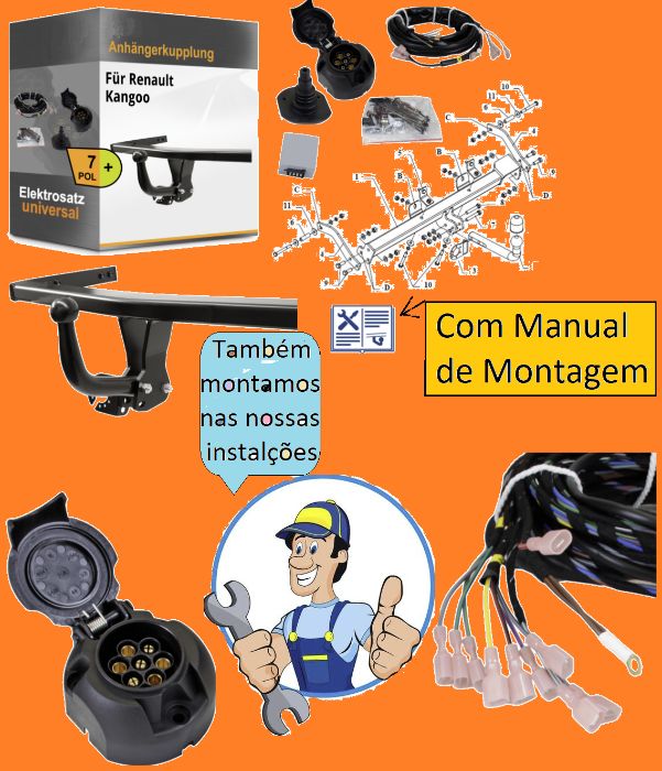 Gancho/Engate/ferro de Reboque para todos modelos da Citroen