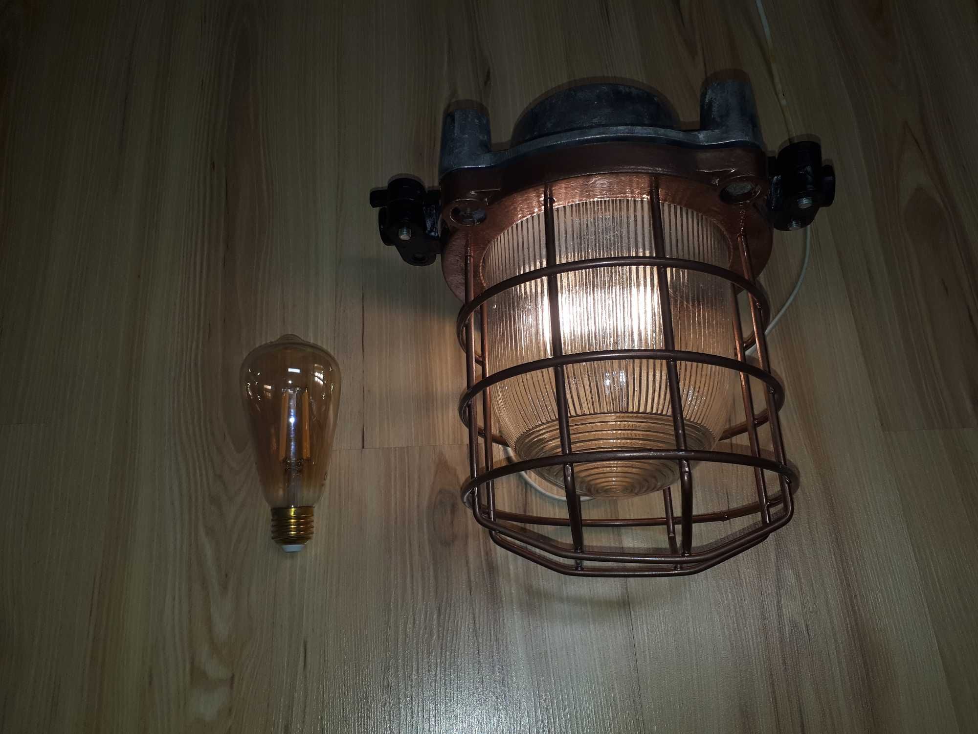 Piękna Lampa Oprawa Przemysłowa Loft PRL Po Renowacji