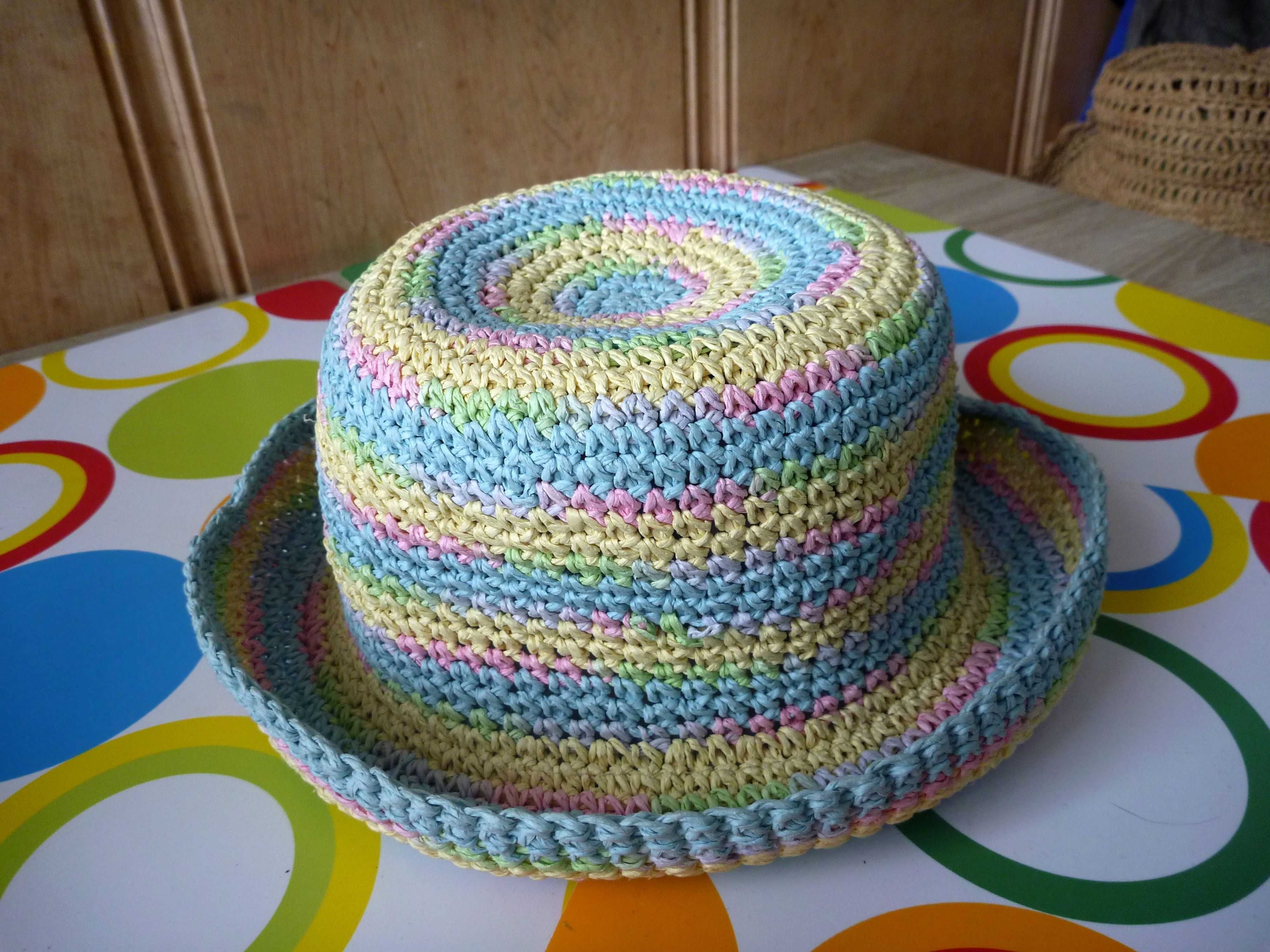 Kolorowy kapelusz czapka kapelusik dziewczęcy - 54 cm