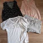 Zestaw ubrań lato 40 L h&m spodenki bluzki