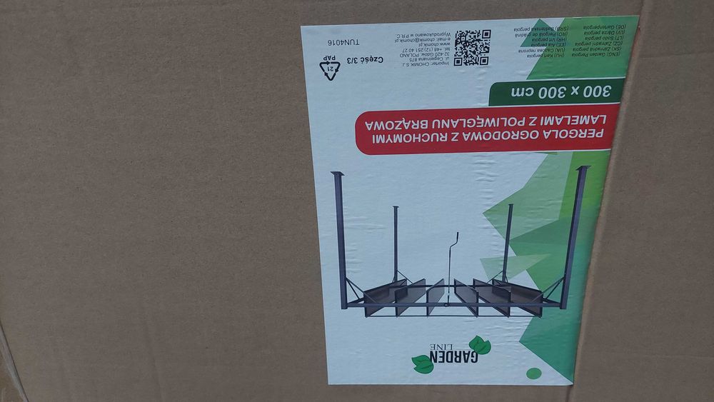 NOWA Pergola ogrodowa 300x300 cm z fakturą VAT – antracyt poliwęglan
