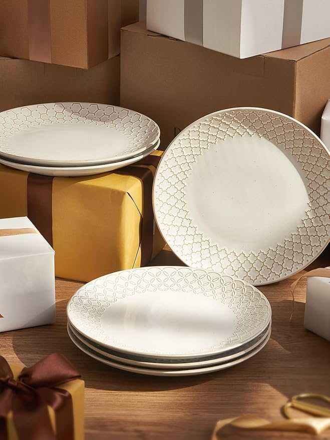Ceramiczne talerze DOWAN 22 cm – do zmywarki i mikrofalówki