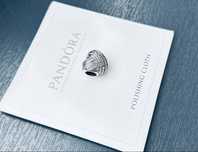 Piękny charms serce z cyrkoniami s925 do bransolwtki typu pandora