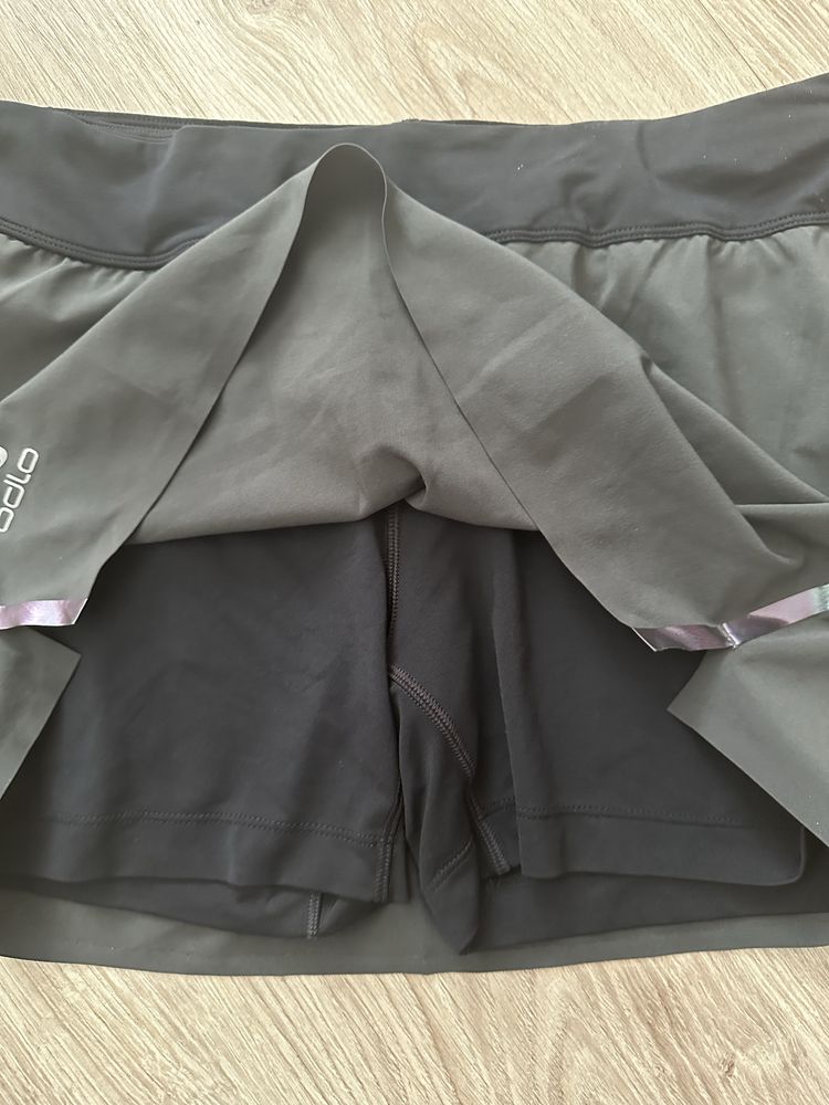 Спортивная юбка с шортами odlo samara р.m графит теннис бег