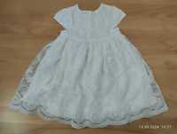 Biała Koronkowa sukienka rozmiar 92