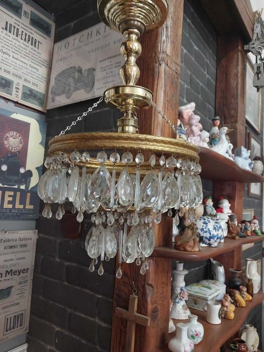 Śliczna lampa wisząca z dużymi Kryształkami