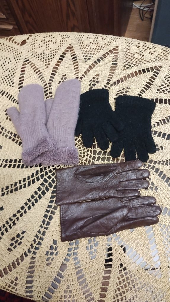 Rękawiczki damskie rozmiar S komplet