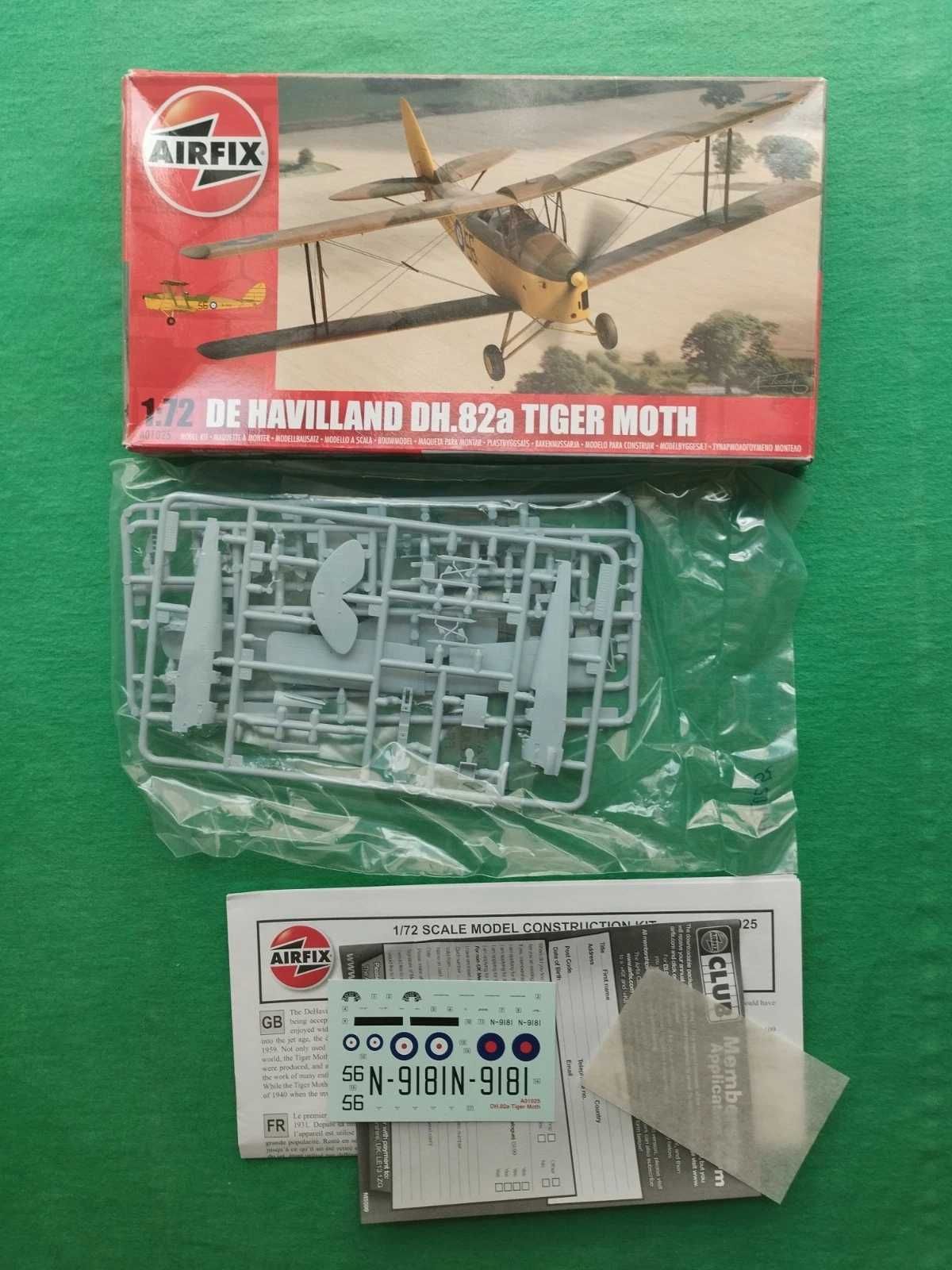 1/72 Airfix AX01025 de Havilland dH 82 A Tiger Moth Mk.II modelismo