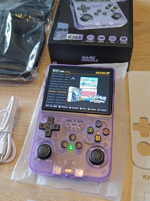Konsola r36s 100% Oryginał 128gb 20000 gier NOWA+folia+etui FIOLETOWA