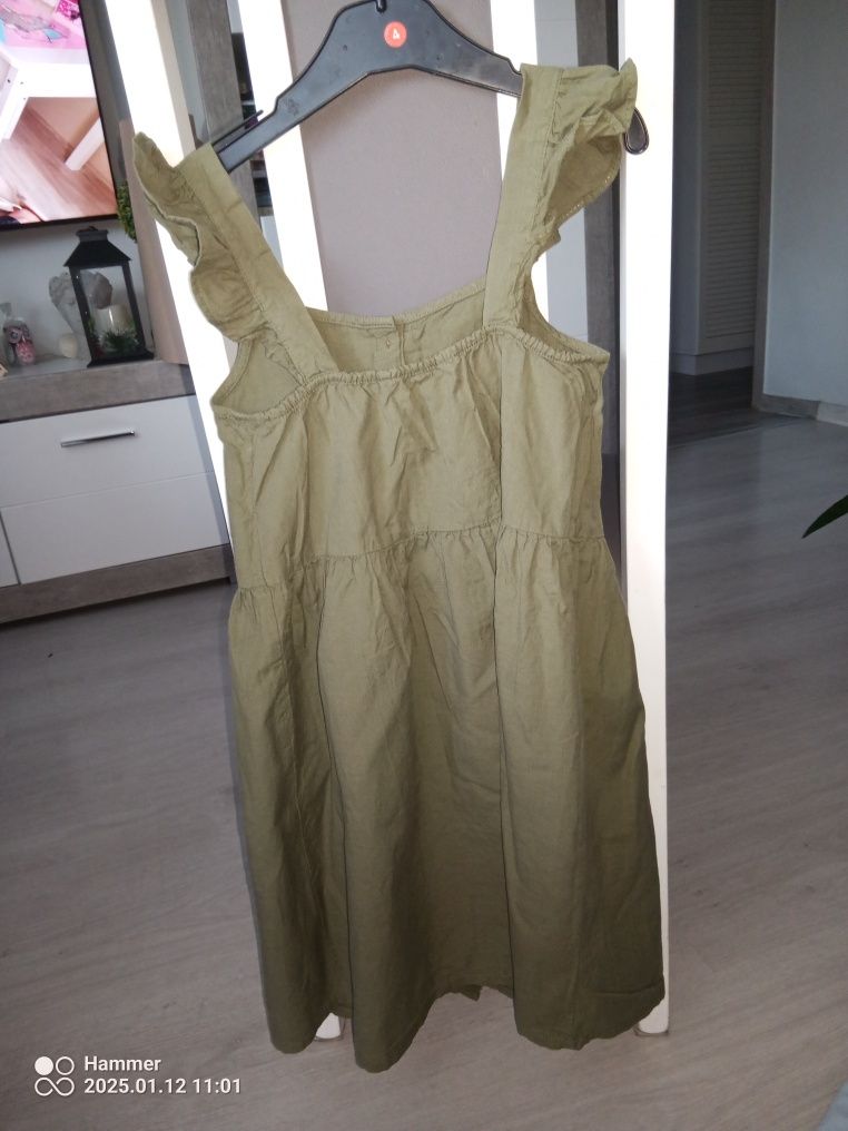 Sukienka khaki hm 128 cm