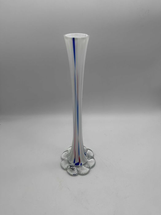 Śliczny stary szklany wazon ala murano szkło kolorowe vintage kryształ