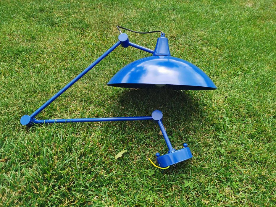 Nowoczesna niebieska lampa wisząca Aldex –nowa, z żarówką