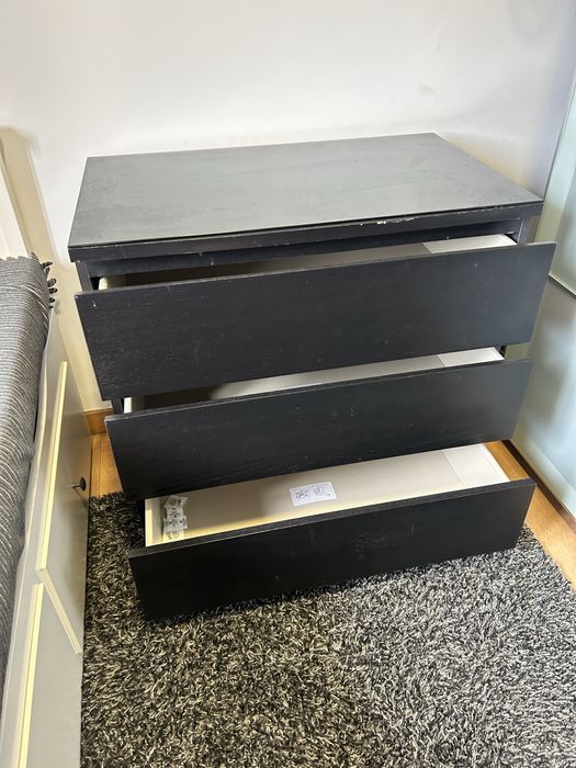 Cómoda Ikea Malm 3 gabetas