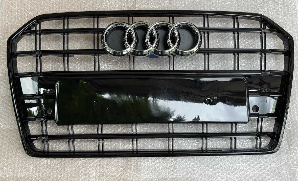 Atrapa Grill Audi A6 A 6 C 7 C7 14-18 lift czarny połysk  KPL
