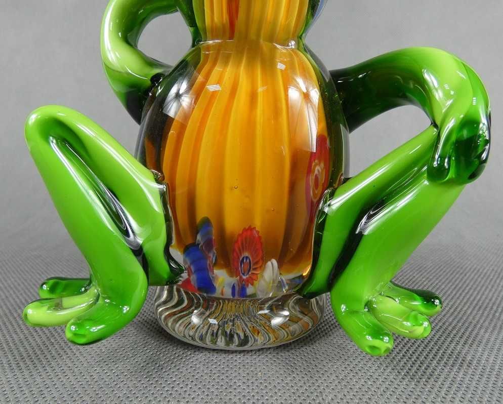 Figura ŻABA szkło MURANO figurka żabka FROG siedząca