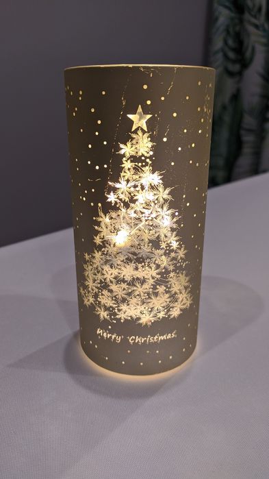 Złota lampka świąteczna choinka LED Merry Christmas nowa