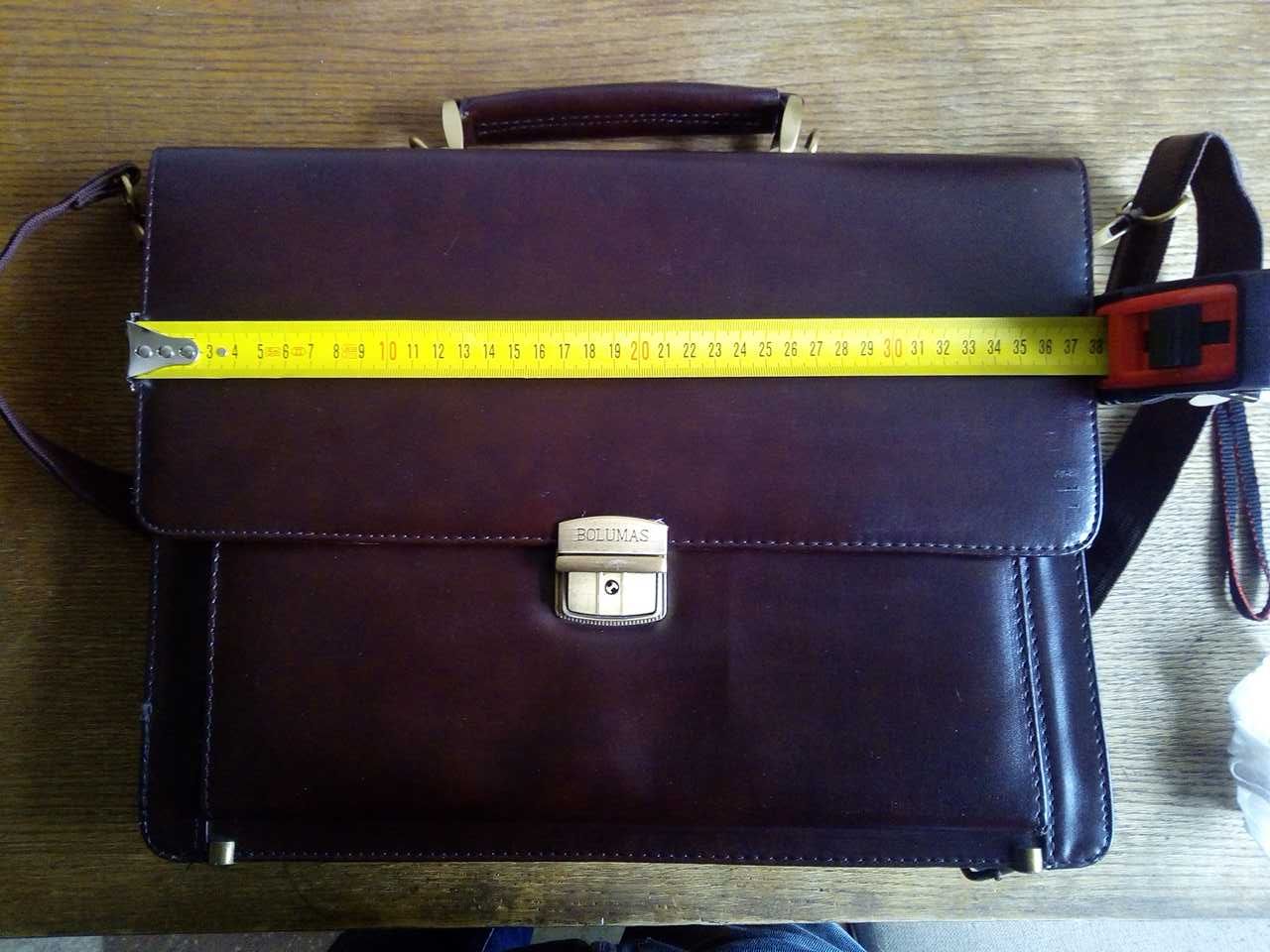 Стильна сумка-портфель unisex шоколадного кольору нова