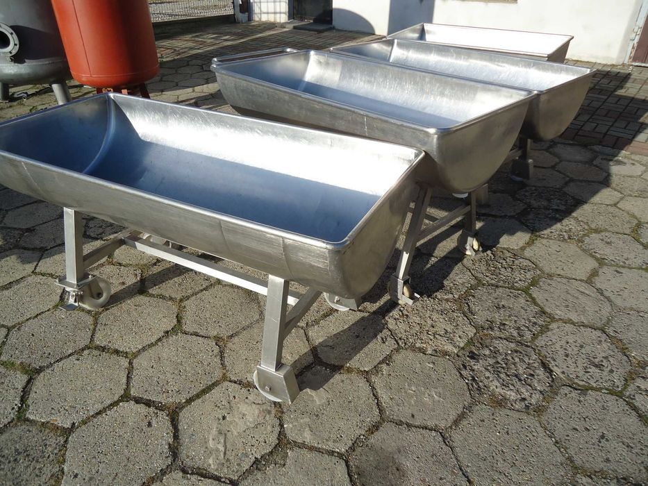 Wanna nierdzewna ko kwasiak pozioma na kółkach z stali nierdzewnej