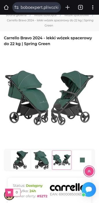 Wozek Carrello Bravo - 22 kg | Spring Green