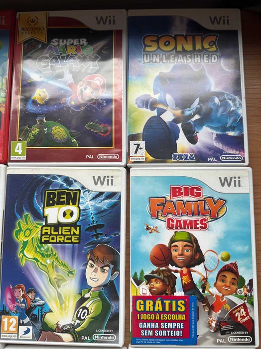 Jogos WII Originais – Coleção Completa em Excelente Estado